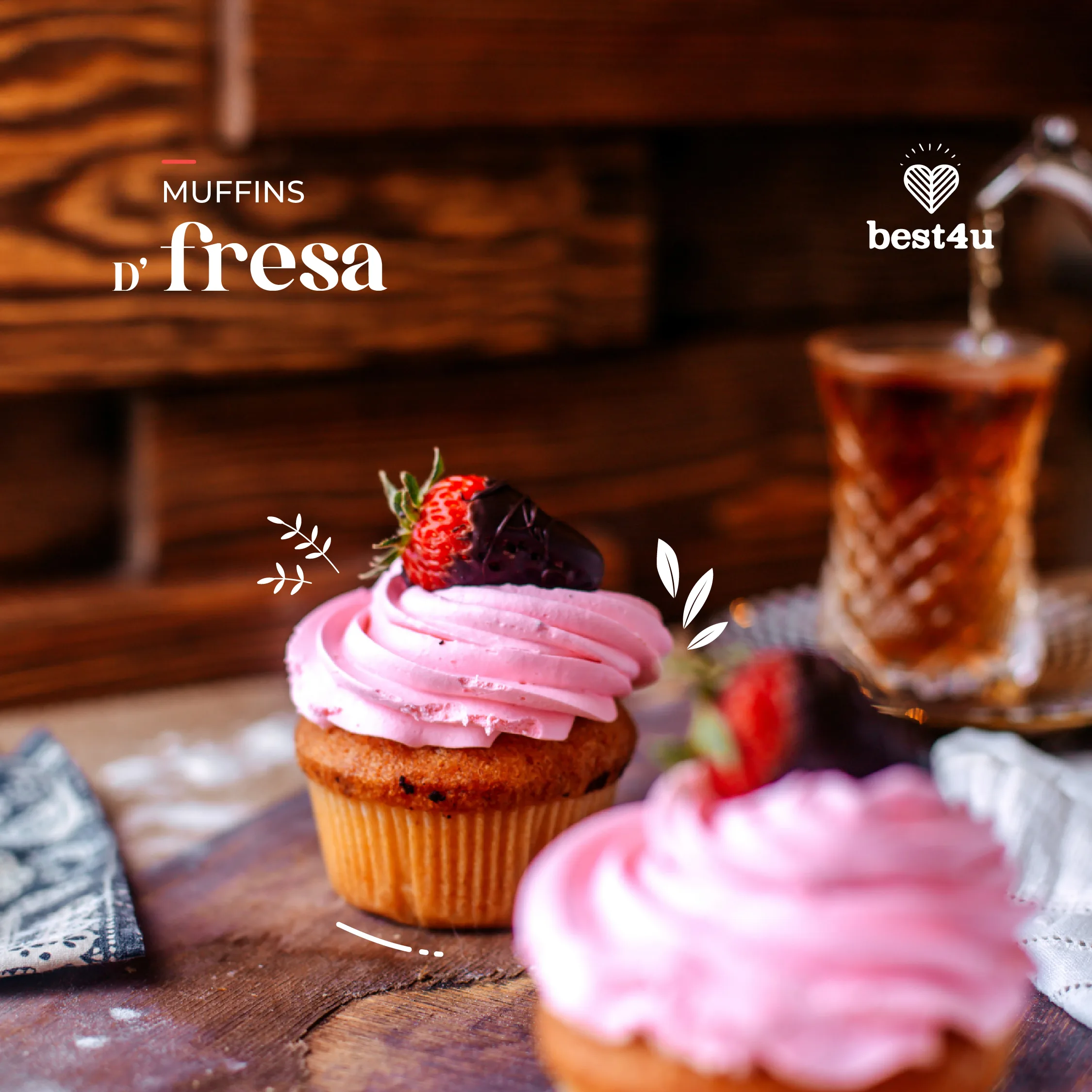 Muffins de fresa