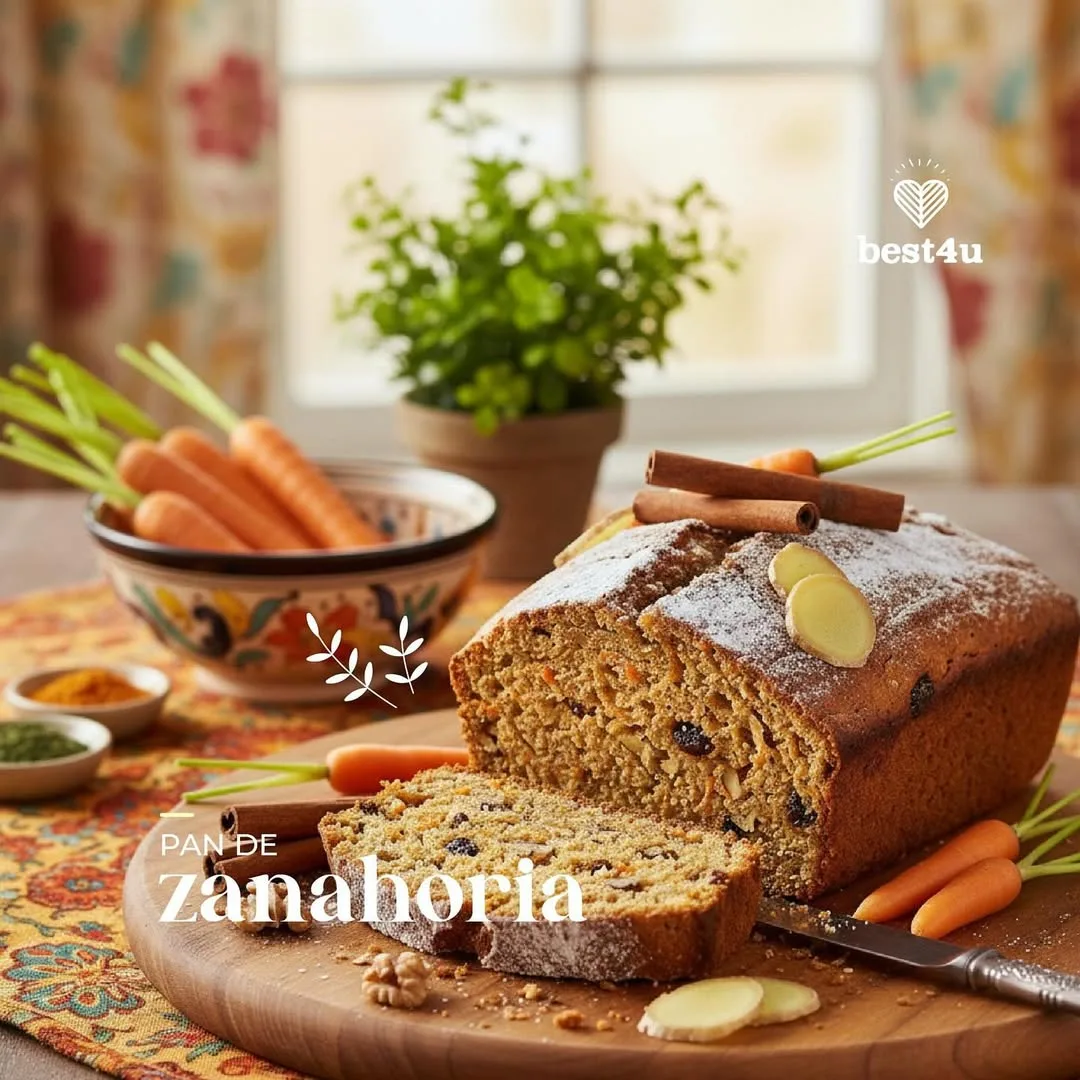 Pan de zanahoria sin azúcar