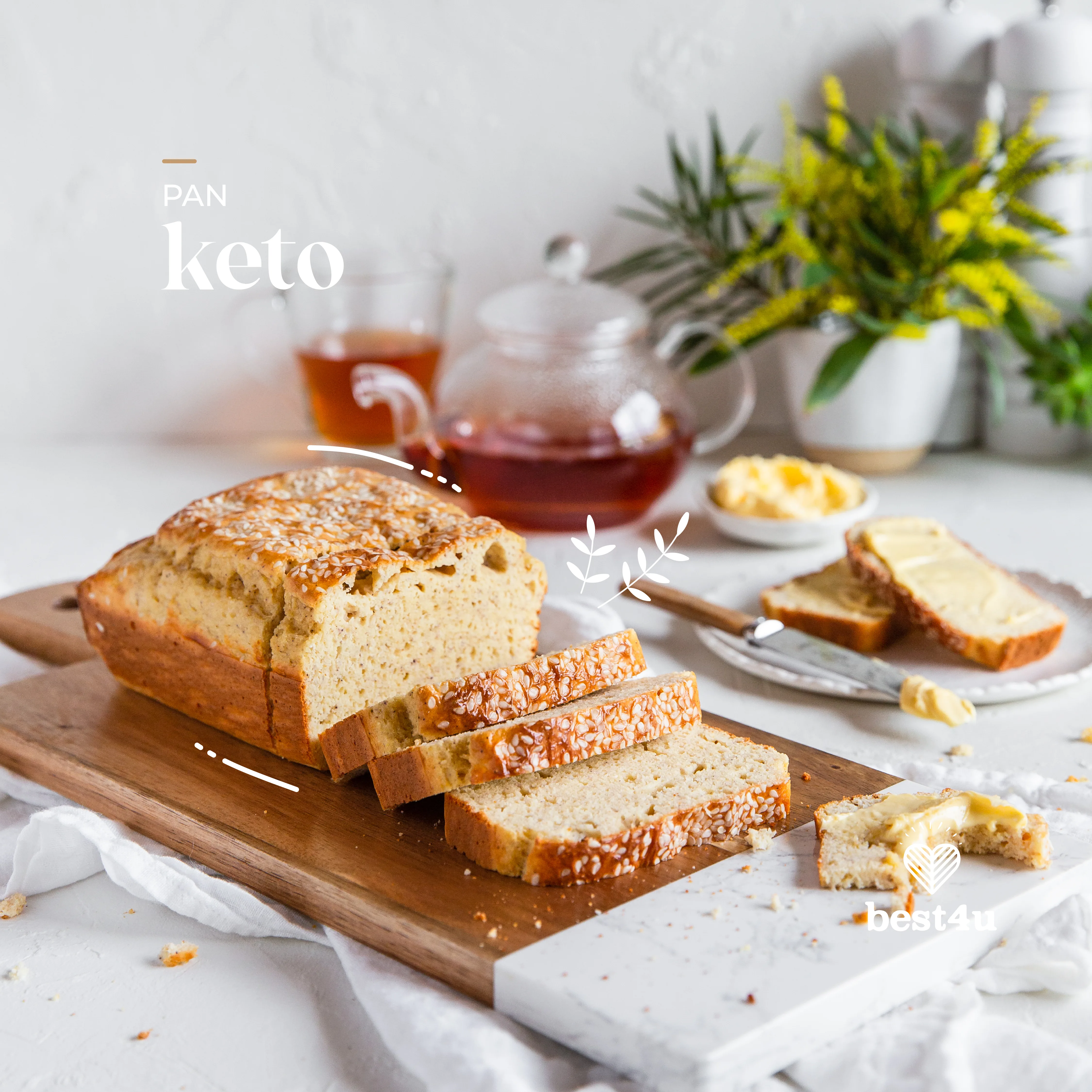 Pan keto de proteínas